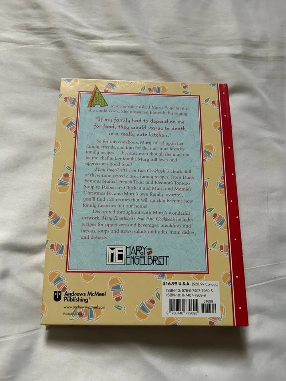 🐳2/$10🐳 Mary Engelbreit’s Fan Fare cookbook spiral hb